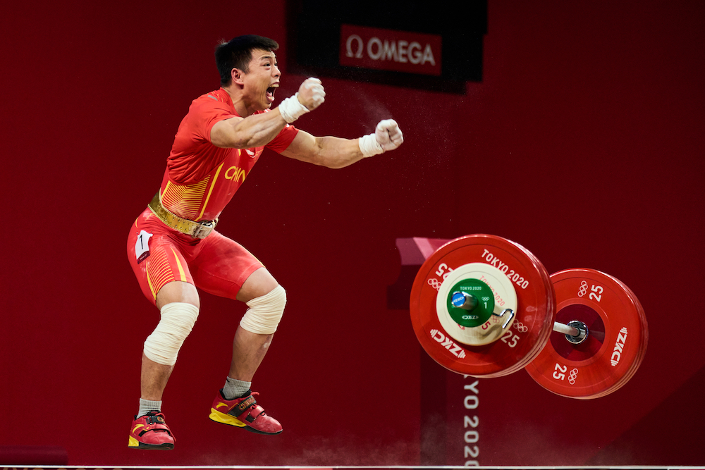L.J. Chen, Gold Winner in Men's 67kg Weightlifting, Olympics 2020, Tokyo, Japan. © Isaac Julián Morillas Sánchez