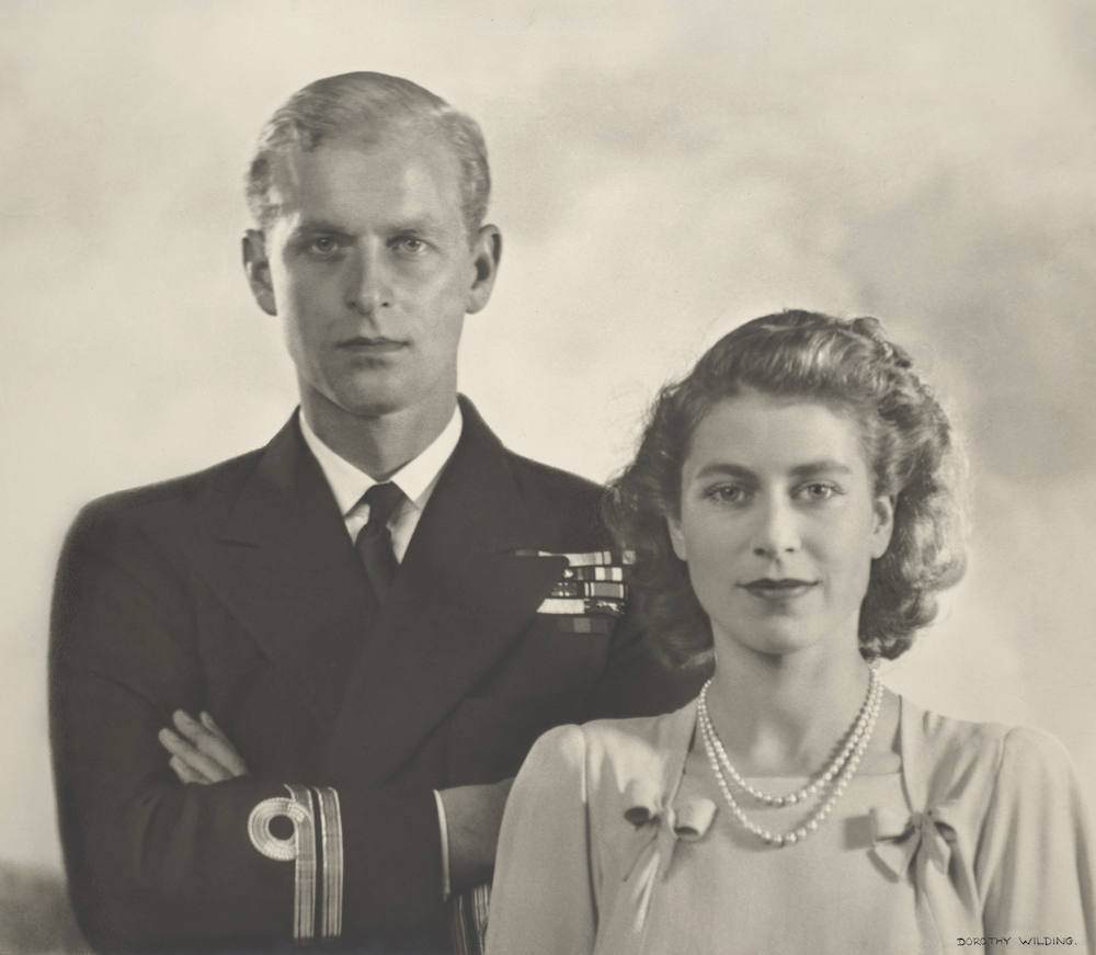 Official engagement portrait of Princess Elizabeth and Lieutenant Philip Mountbatten taken by Dorothy Wilding in July 1947. © William Hustler and Georgina Hustler/Royal Collection Trust
