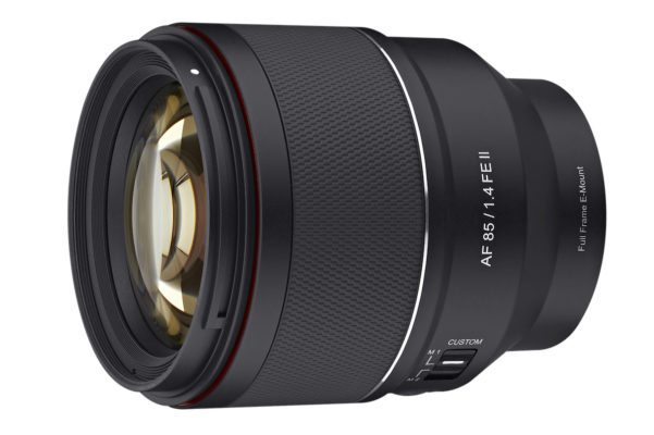 The Samyang AF 85mm F1.4 FE II prime lens is for Sony E-mount full-frame and APS-C mirrorless cameras