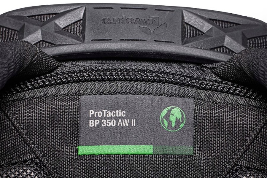 The green line scoring system on the Lowepro ProTactic Backpack 350 AW II