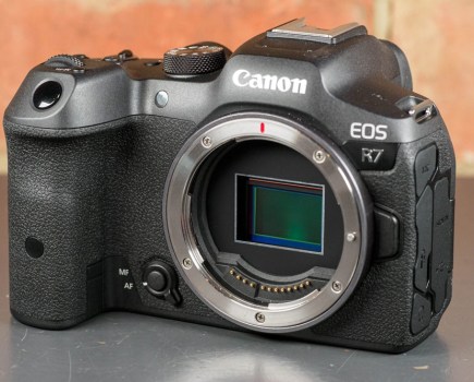Canon EOS R7 with 32MP APS-C sensor - visible here with a green tint