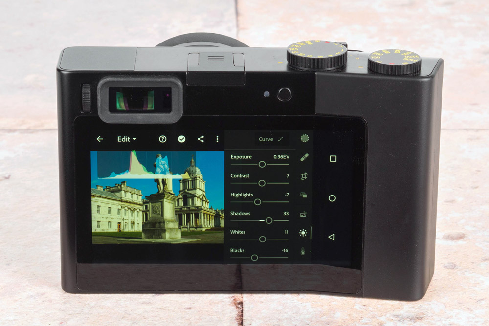 Zeiss ZX1 rear, with Lightroom Mobile (Photo: AW, AP)