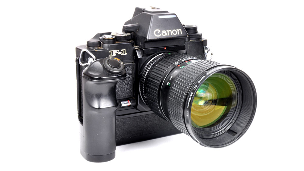 best 35mm SLR film cameras - Canon New F1 camera