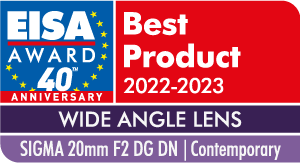 EISA Awards 2022-2023 Sigma 20mm F2 DG DN Contemporary