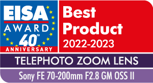 EISA Awards 2022-2023 Sony FE 70-200mm F2.8 GM OSS II