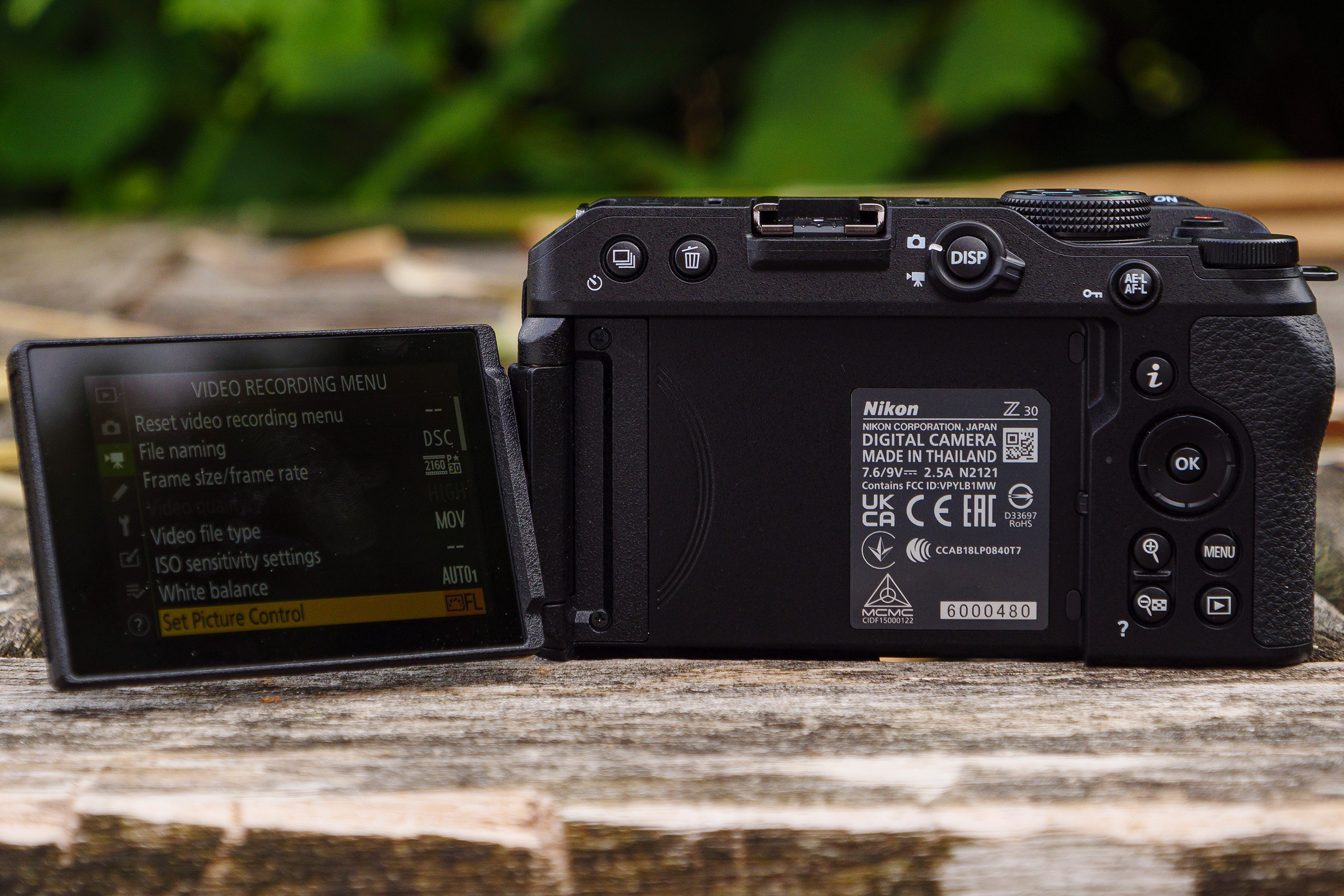 Nikon Z30 from the read with screen tilted out. Image: Tim Coleman