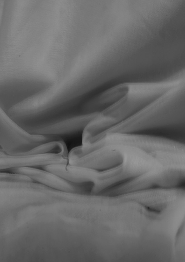 black and white photo of sheets