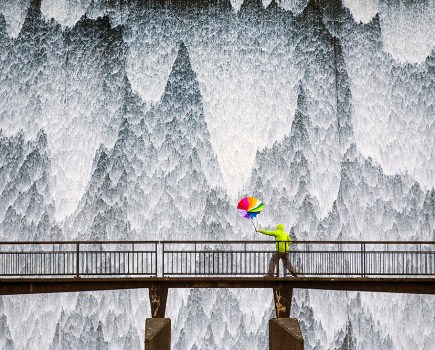 "Dam Wet" by Andrew McCaren, shortlisted for Weather Photographer of the Year 2022.