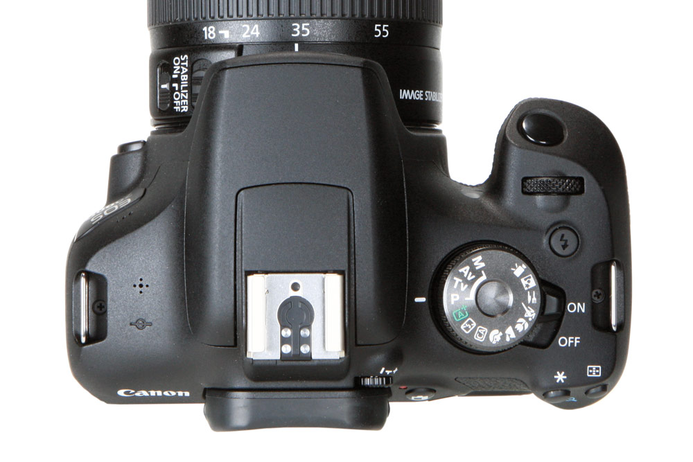 Canon EOS 2000D top panel controls