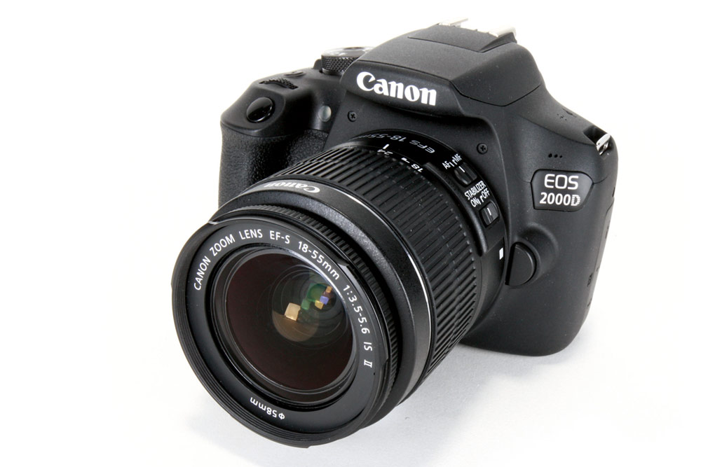Canon EOS 2000D with lens