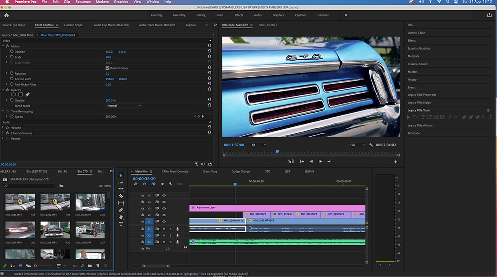 premiere pro interface video editing