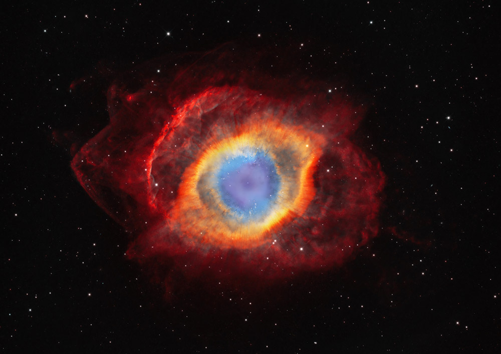 The Eye of God © Weitang Liang. Stars & Nebulae category winner. Chilescope, Río Hurtado, Coquimbo Region, Chile, 8 August 2021. ASA N20 f/3.8 Newtonian telescope, ASA DDM85 mount, FLI Proline 16803 camera, 500 mm f/3.8, 22.5 hours total exposure astronomy photographer of the year 2022