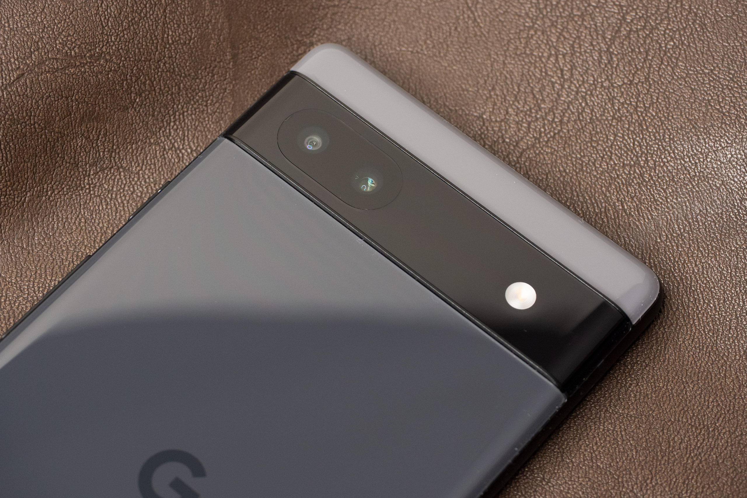 Google Pixel 6a rear cameras, Grey, Photo: Joshua Waller