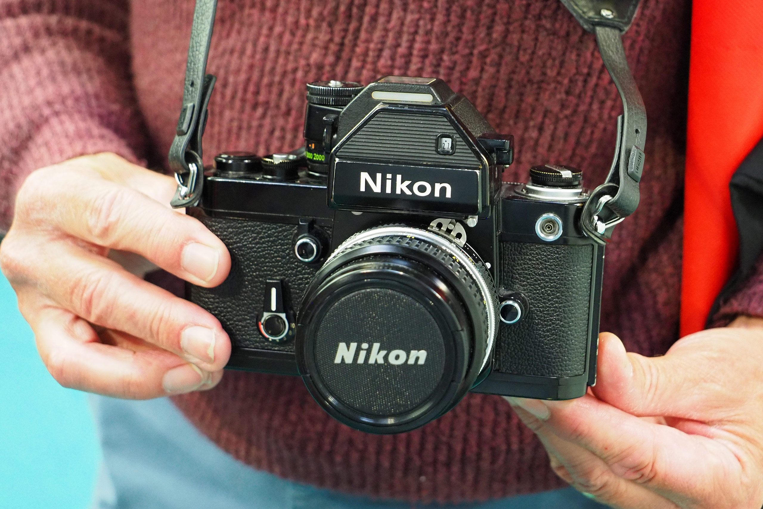 The Nikon F2S, a rare 35mm film SLR camera, was being used by a visitor to TPS 2022