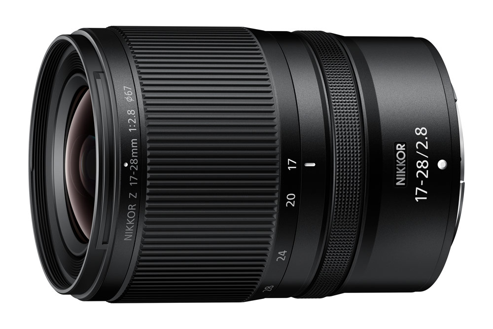 Nikon Z Nikkor 17-28mm F2.8 Z-Mount lens (side view)