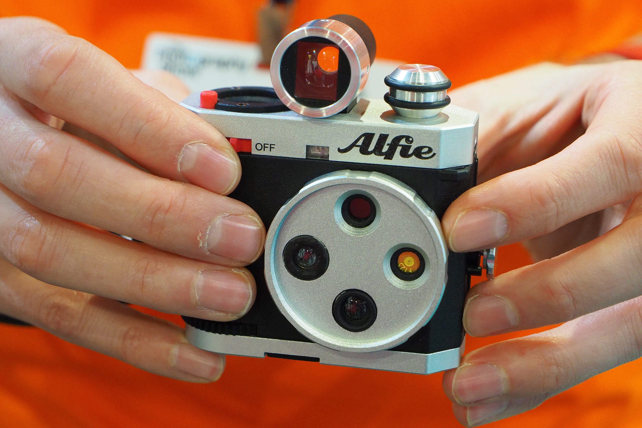 Alfie Camera - launched at The Photography Show - a half-frame camera that gives 72 images. Photo: Joshua Waller