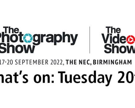 whats on at the photography show tuesday 20th september