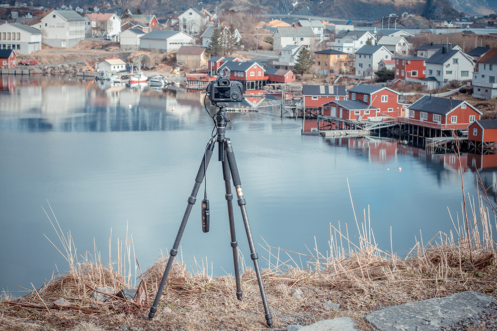 Camera on a tripod