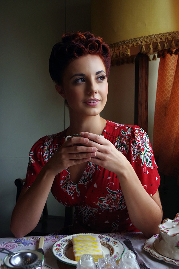 1940s fashion on the ration photoshoot
