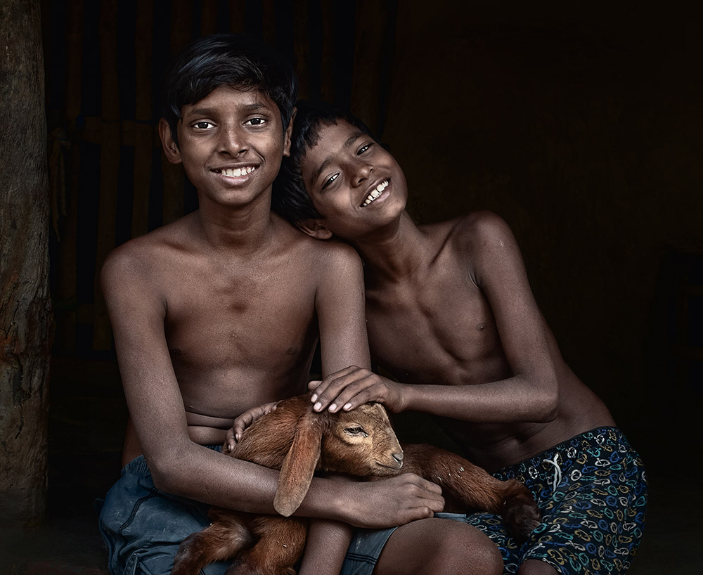 Happy Mukherjee portrait of happy children 