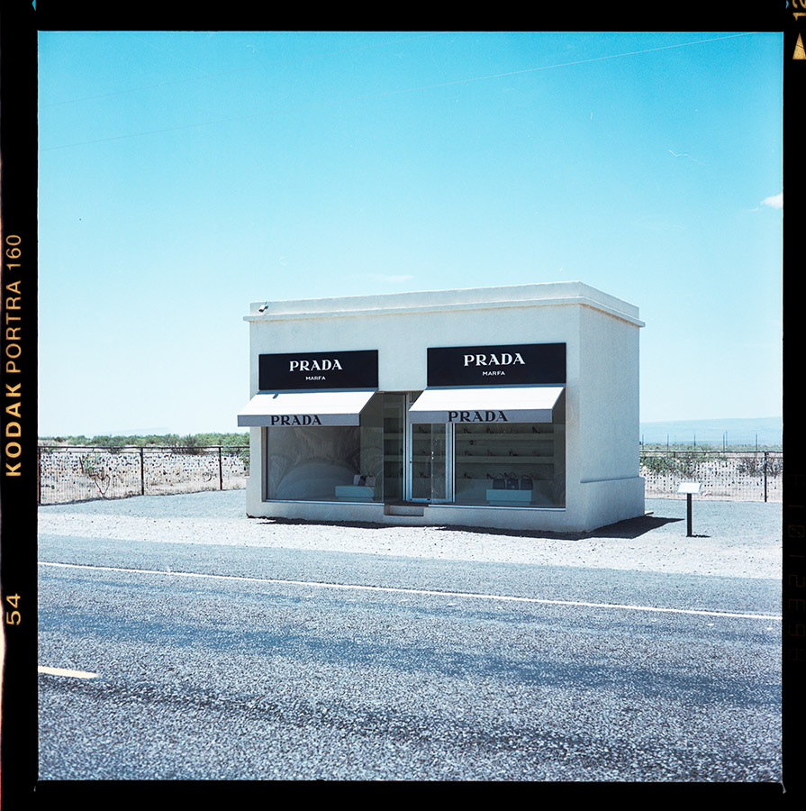 prada shop desert film photo scan
