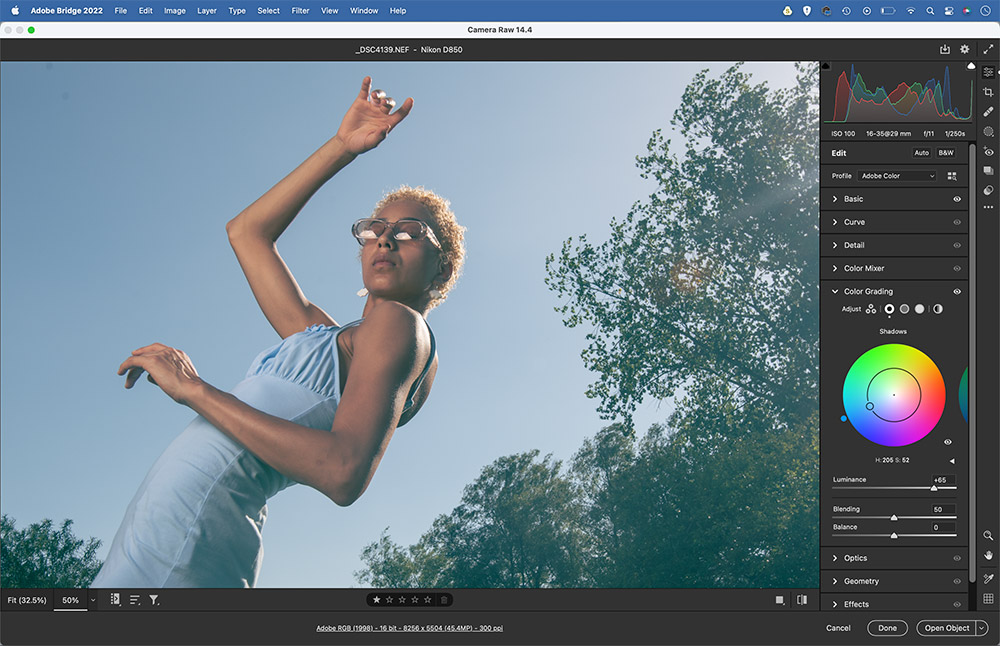 adjusting brightness in lightroom