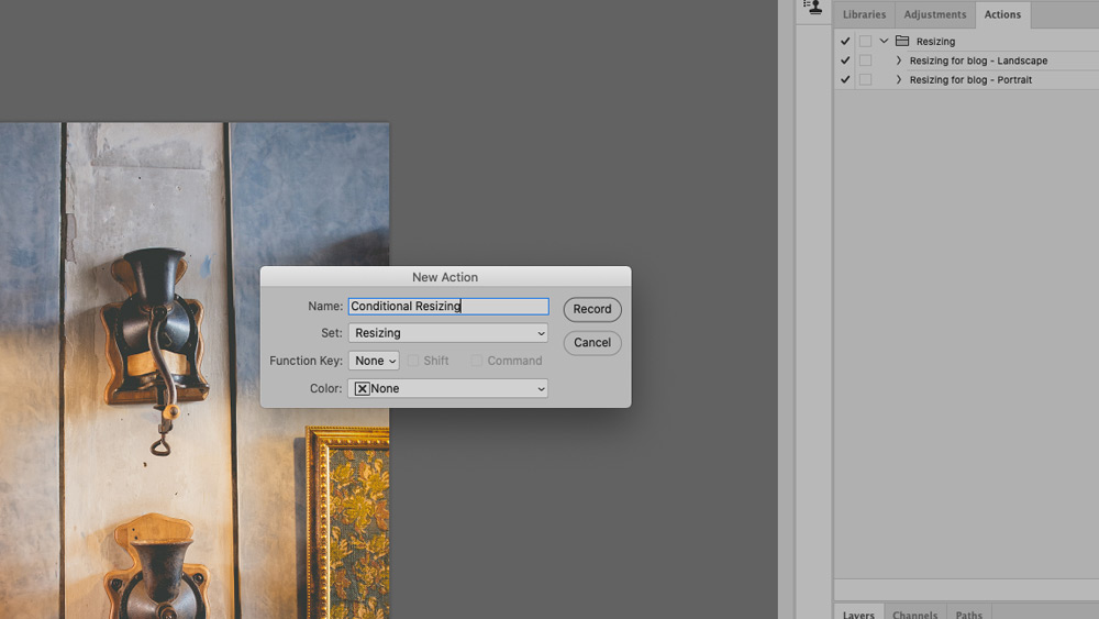 Creating Conditional Photoshop Actions