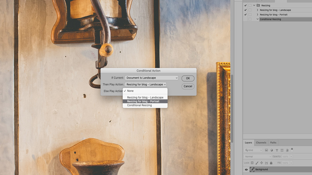 Creating Conditional Photoshop Actions