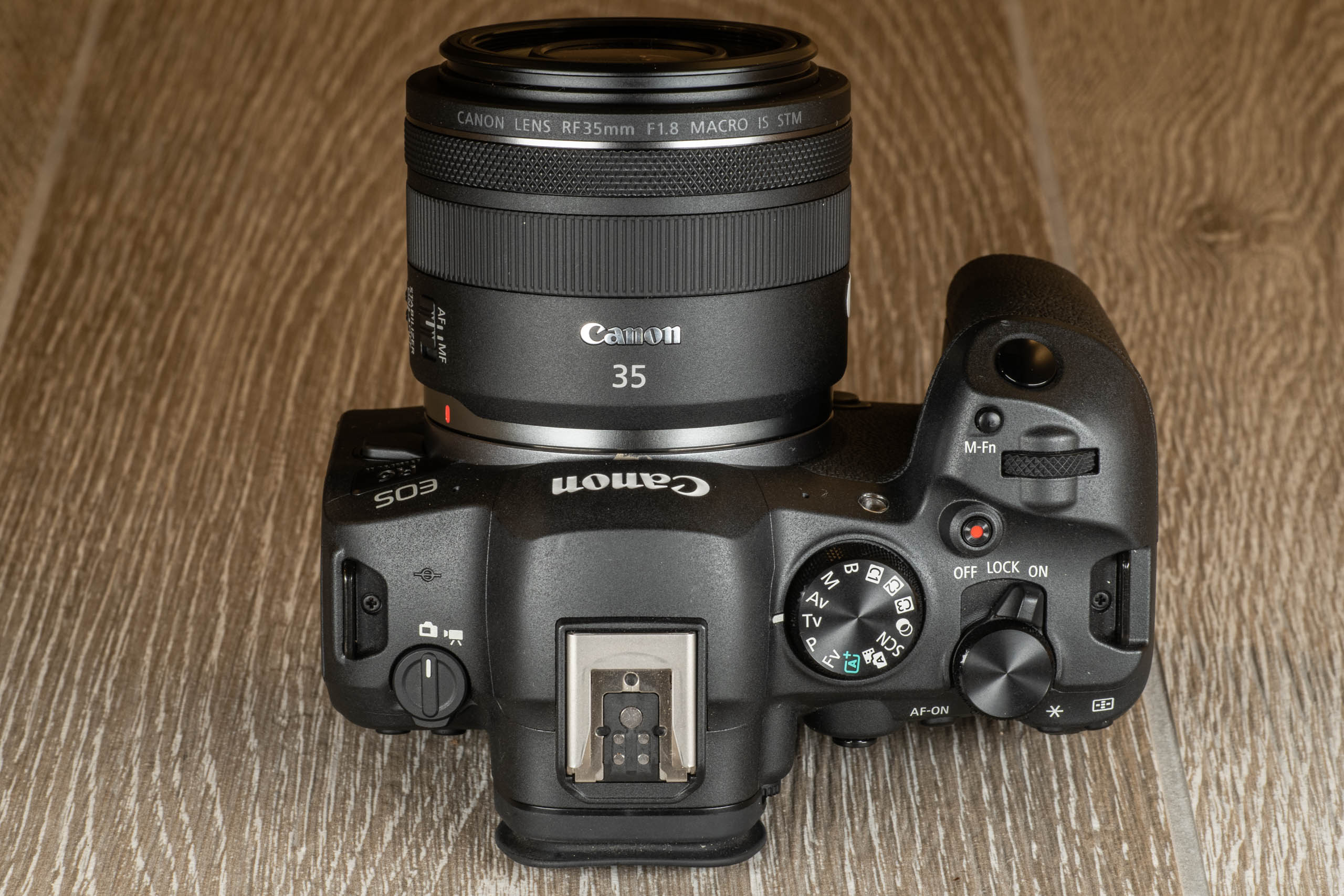 Canon EOS R6 Mark II top view 