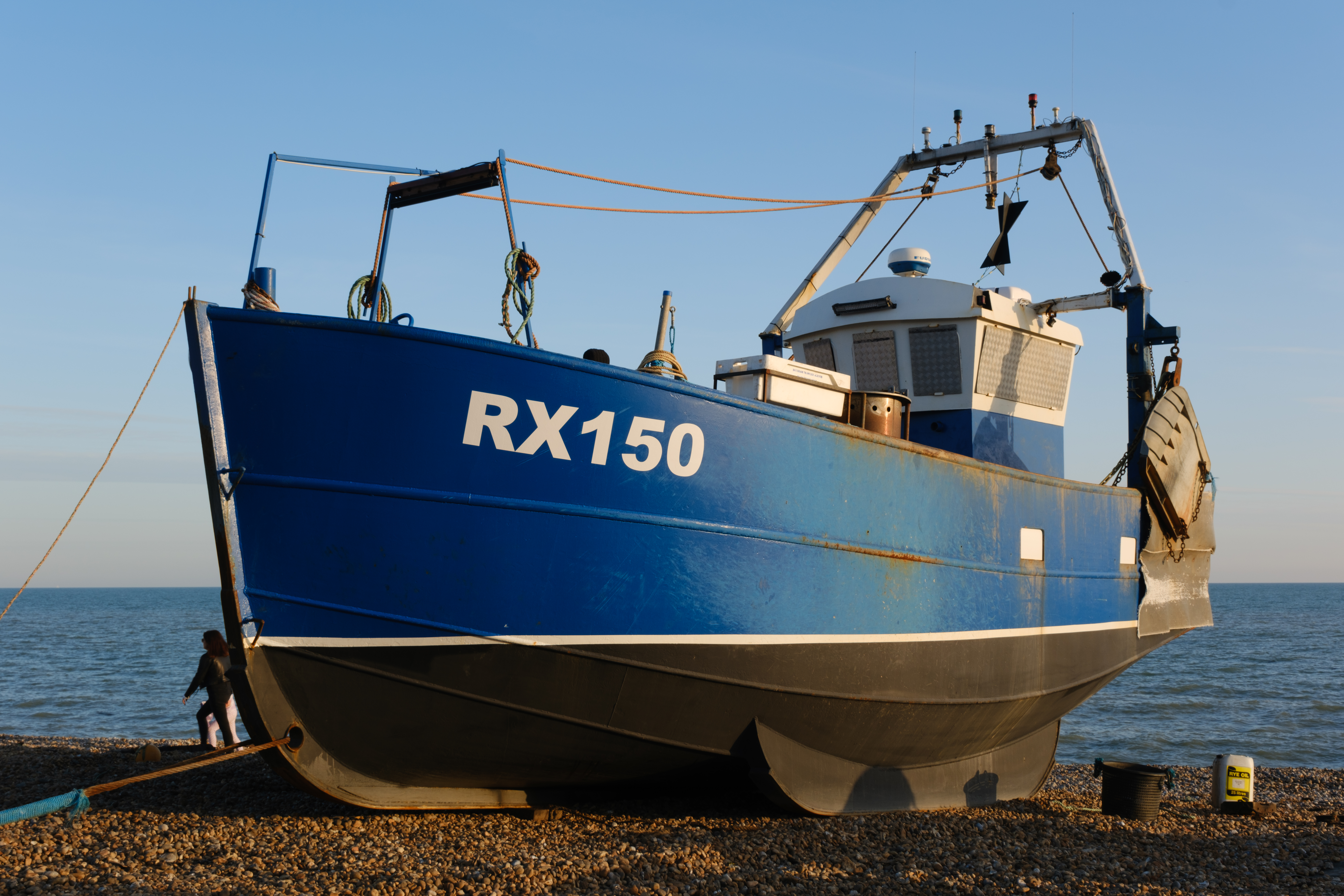 Fujifilm X-T5 blue fishing boat sample image
