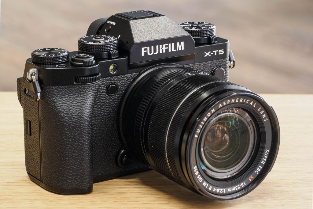 Fujifilm X-T5 with 18-55mm lens.
