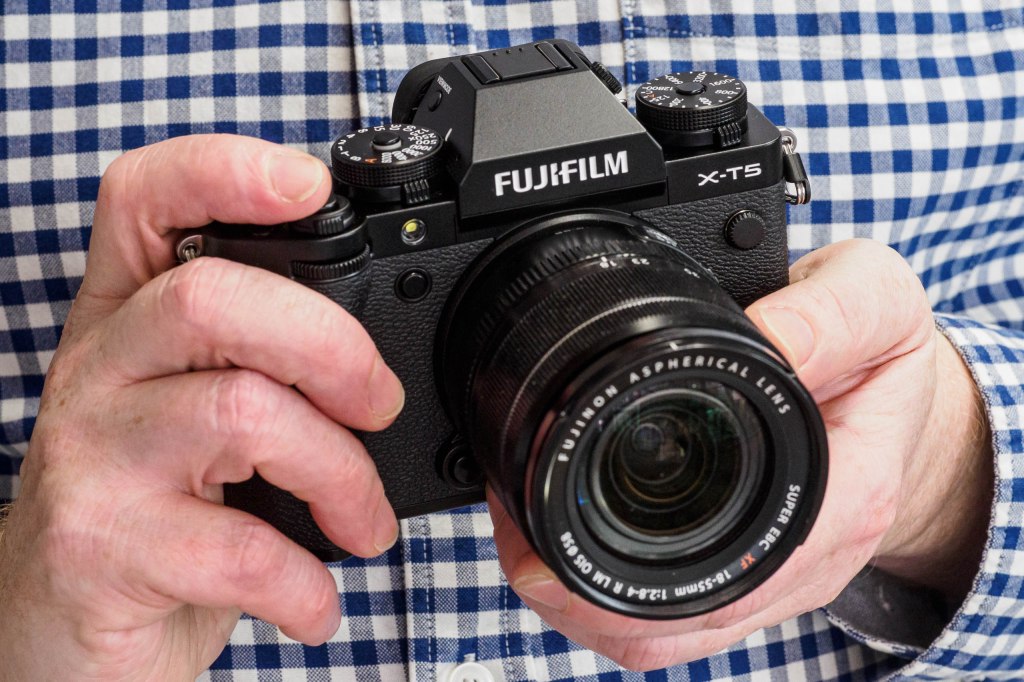Fujifilm X-T5 in-hand