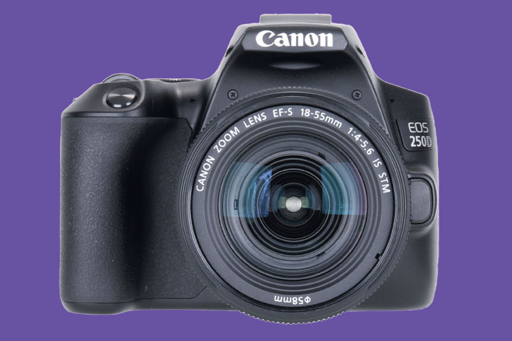 Canon EOS 250D DSLR with 18-55mm lens