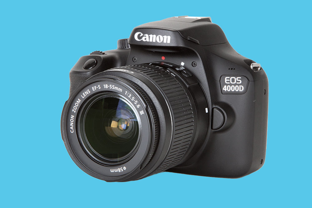 Canon EOS 4000D with 18-55mm lens