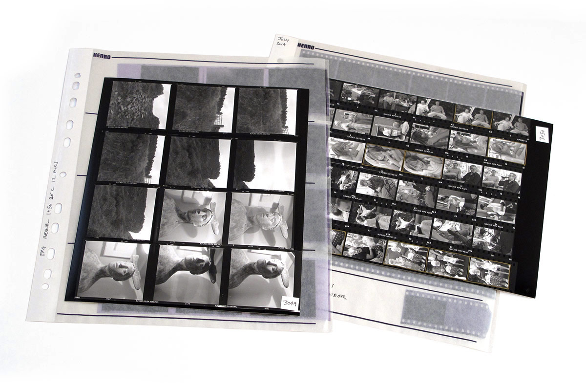 Negatives and contact sheet - guide to darkroom printing