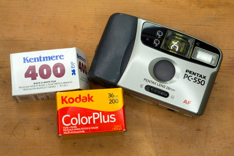 Pentax PC-550 autofocus camera with Kodak film, photo: Joshua Waller