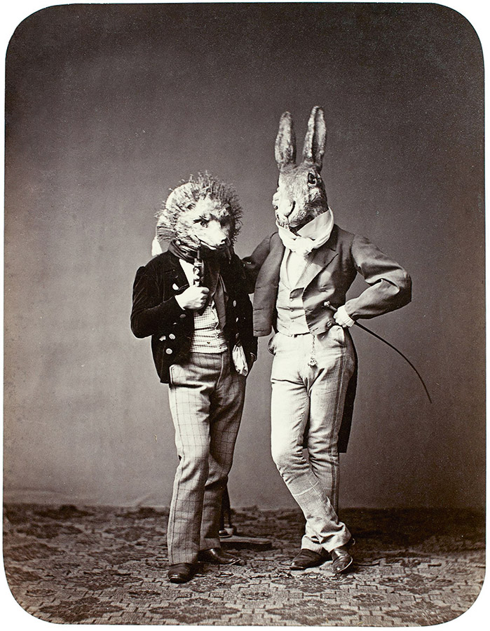 Münchner StadtmuseumJosef Albert, Hedgehog and Hare, from the Fairy Tale Ball, 1862. Image credit: Münchner Stadtmuseum history of portrait photography