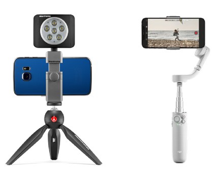 best smartphone accessories featuring manfrotto twistgrip and dji OM 5