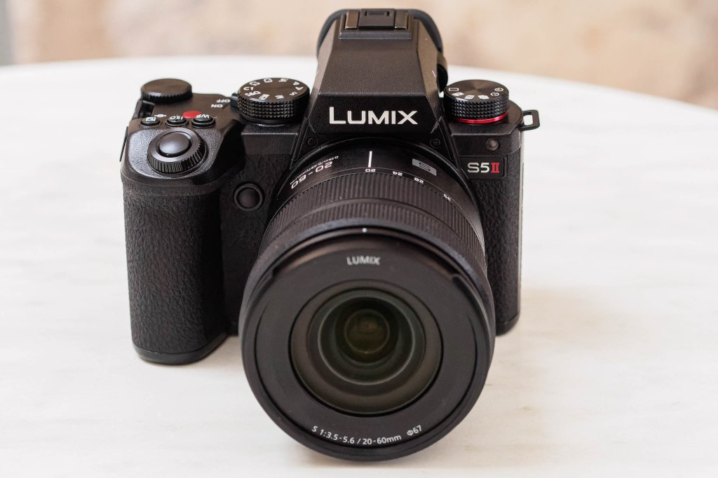 Panasonic Lumix S5 II with 20-60mm kit lens from the front