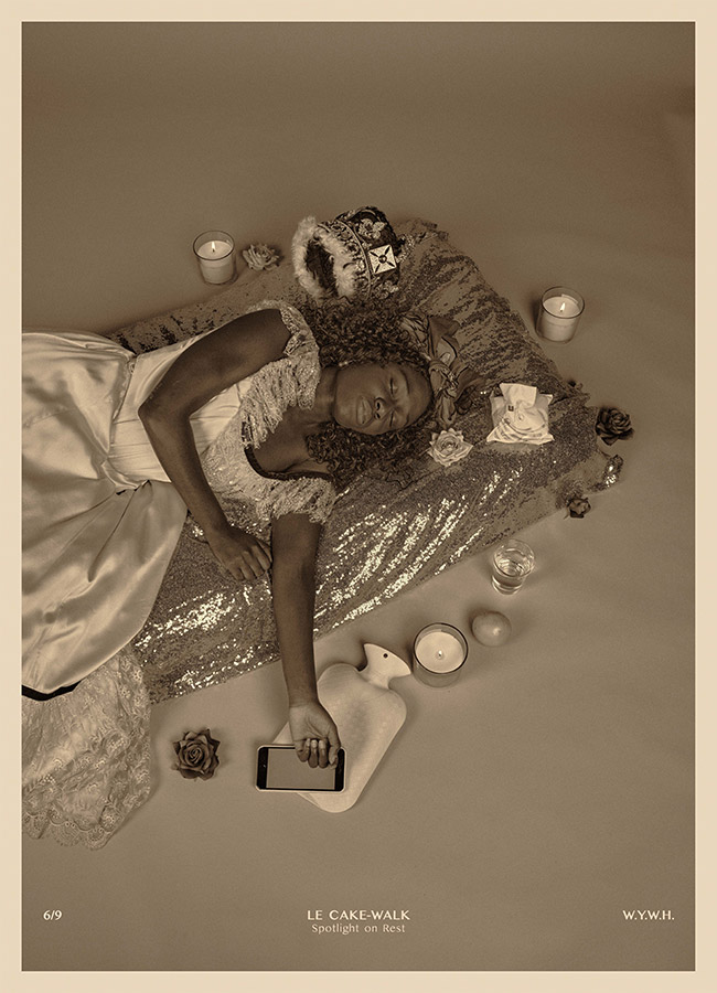 Heather Agyepong ‘Wish You Were Here (6. Le Cake-Walk: Spotlight on Rest)’, 2020. © Heather Agyepong. (Commissioned by The Hyman Collection), Courtesy Centre for British Photography, London