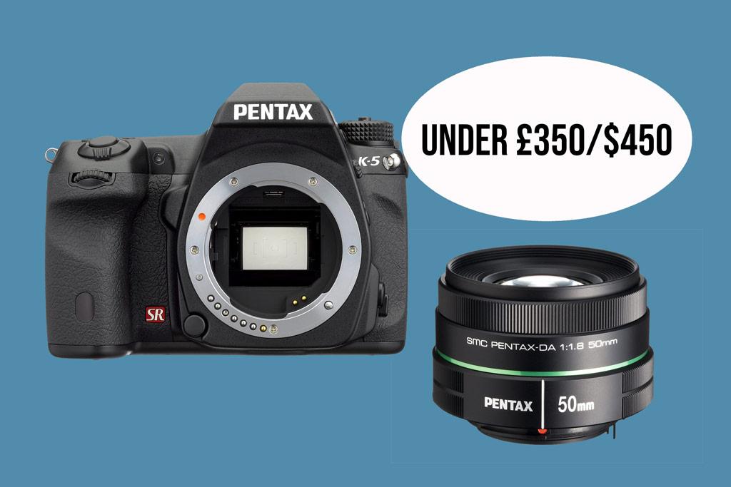 Best used camera and lens combos under £350/ $450 Pentax K-5 with Pentax-DA smc 50mm f/1.8