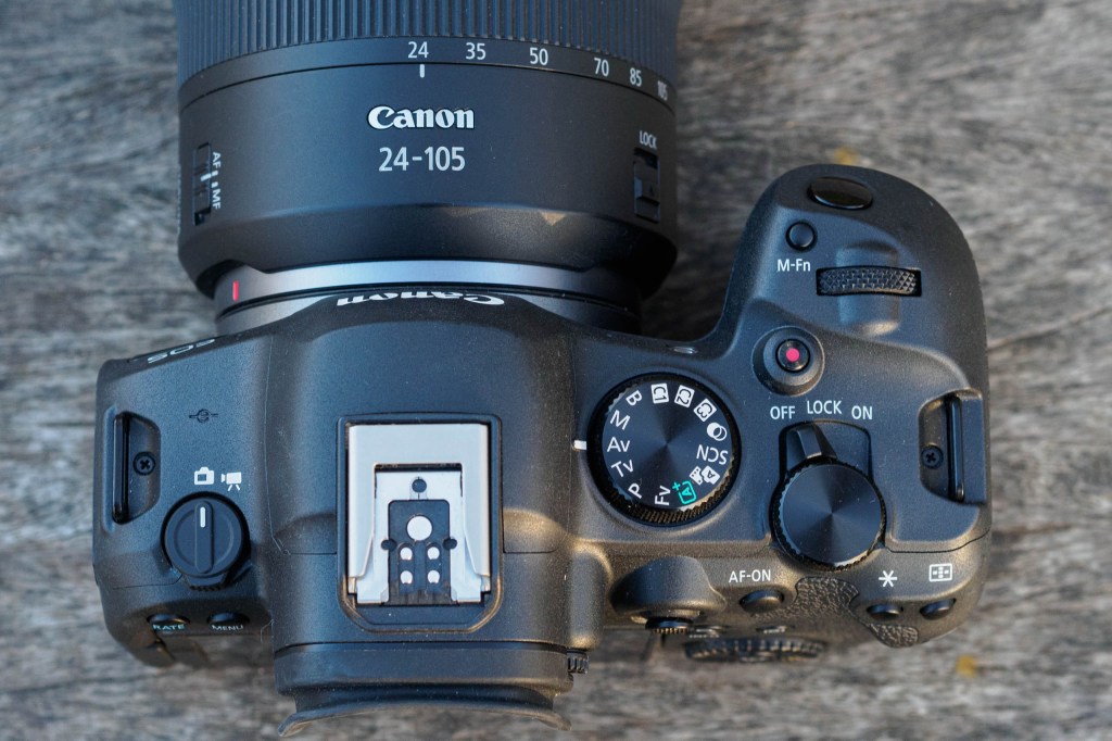 Canon EOS R6 Mark II top controls