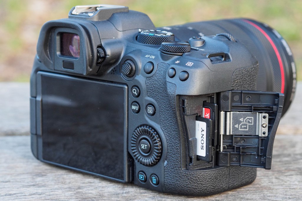 Canon EOS R6 Mark II SD card slots
