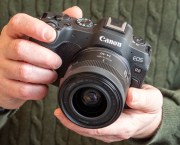 Canon EOS R8 and 24-50mm zoom in-hand