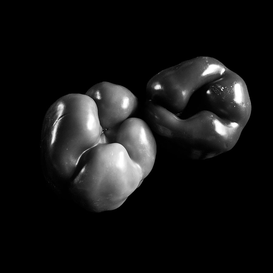 two peppers black and white fine art photography