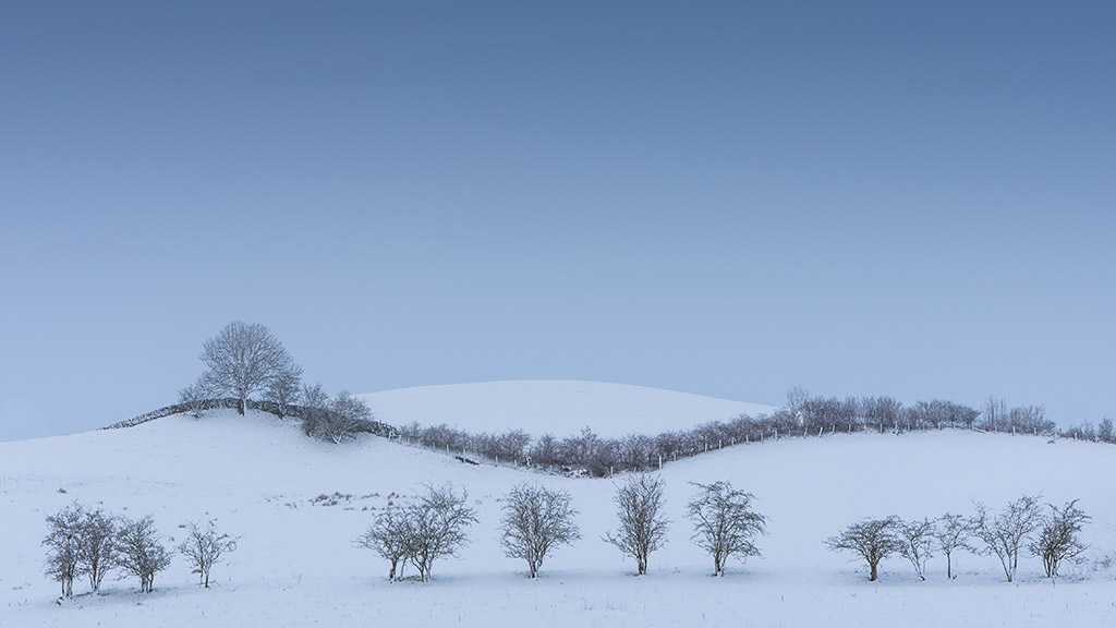 winter landscape scene with snow