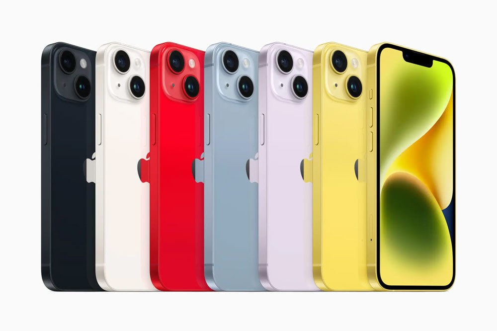 Apple iPhone 14 colour range