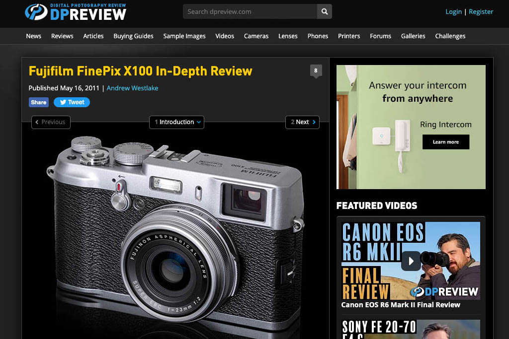 DPReview Fujifilm X100 review