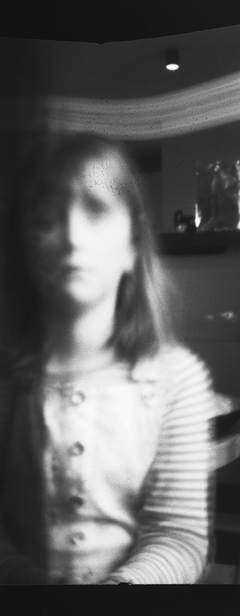 portrait taken of young girl on pinhole camera