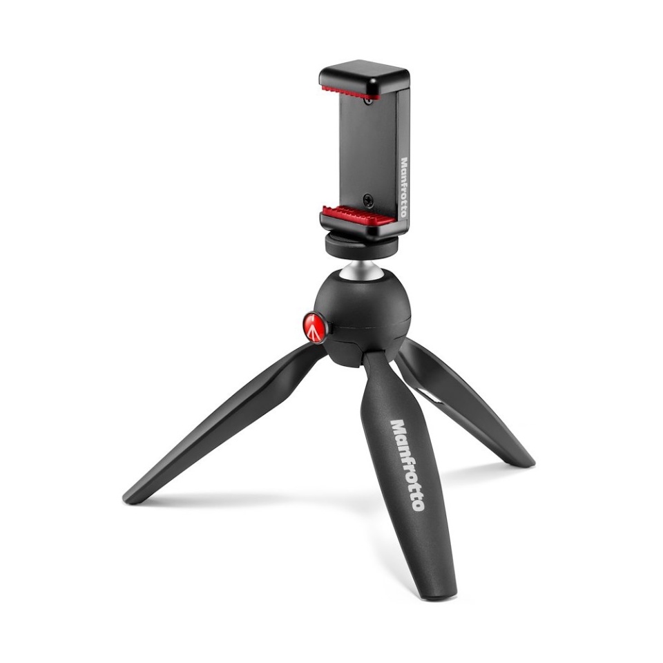Best camera phone tripods and mounts Manfrotto Pixi Mini Tripod with Smartphone clamp